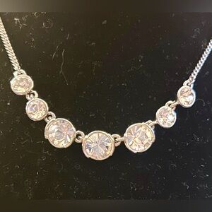 Givenchy Silver-tone Crystal Collar Necklace